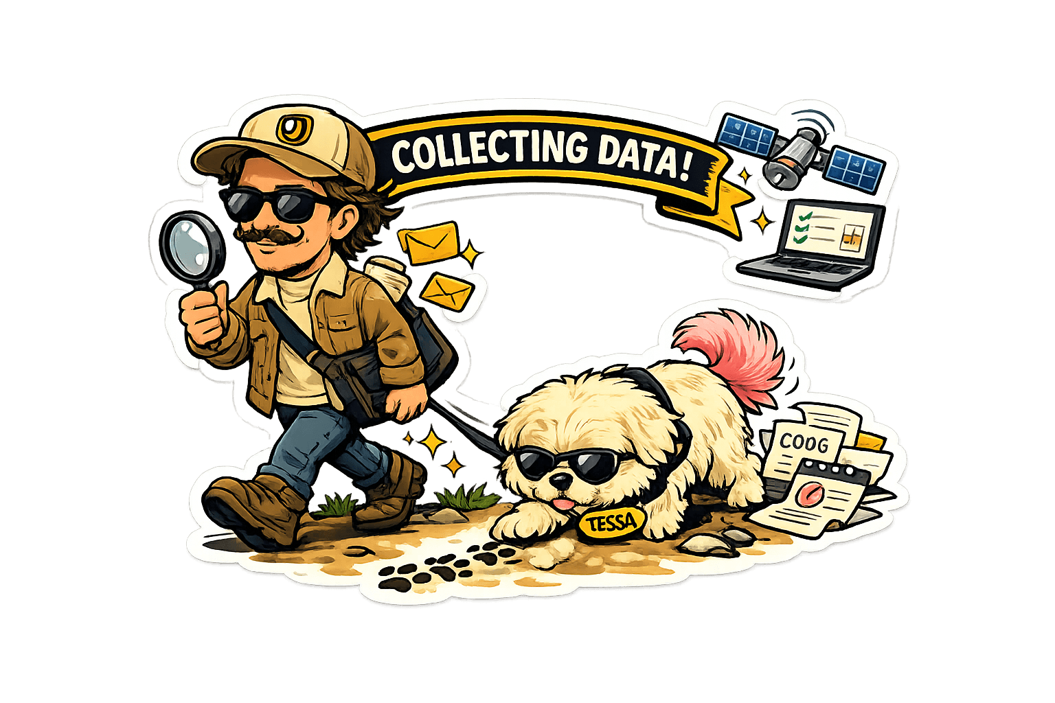 Collecting data illustration